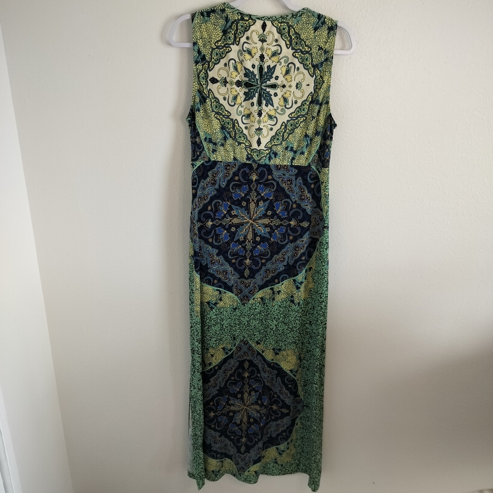 Chicos Mediterranean Waves Maxi Dress Size‎ 1 (US8) Boho Resort Chic Vacation - Picture 3 of 10